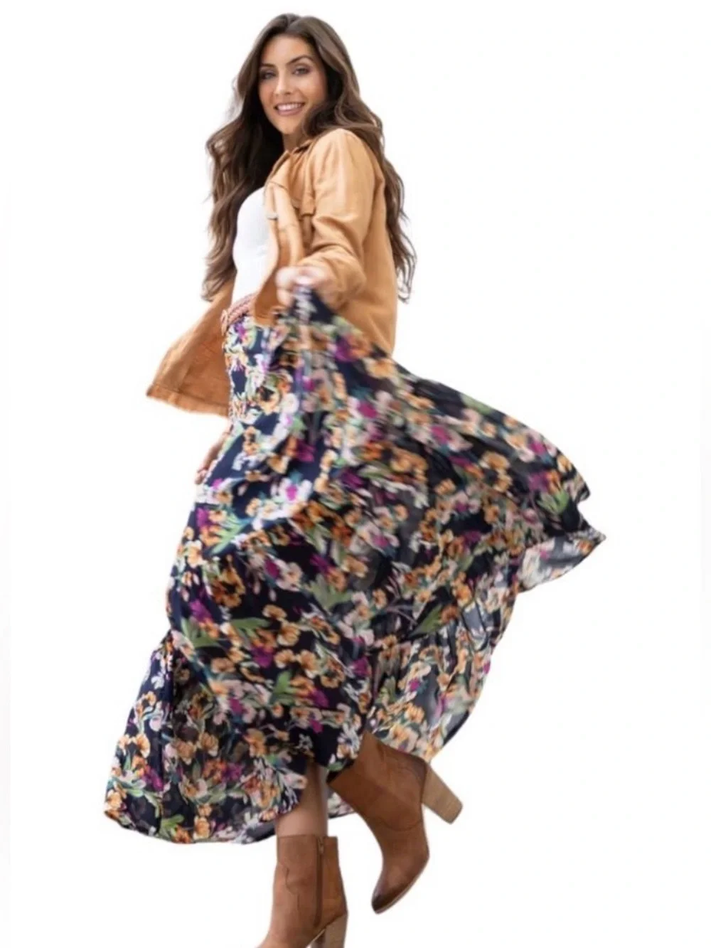 GRACE & LACE‎ Wild Fields Floral Maxi Skirt XS
